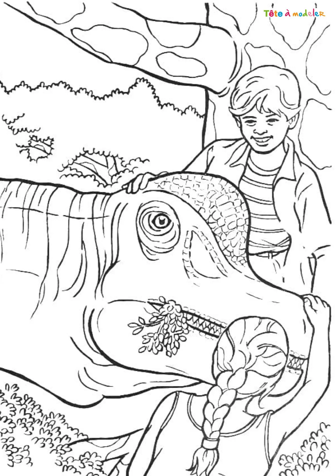 coloriage jurassic world pour enfant a imprimer gratuit 2