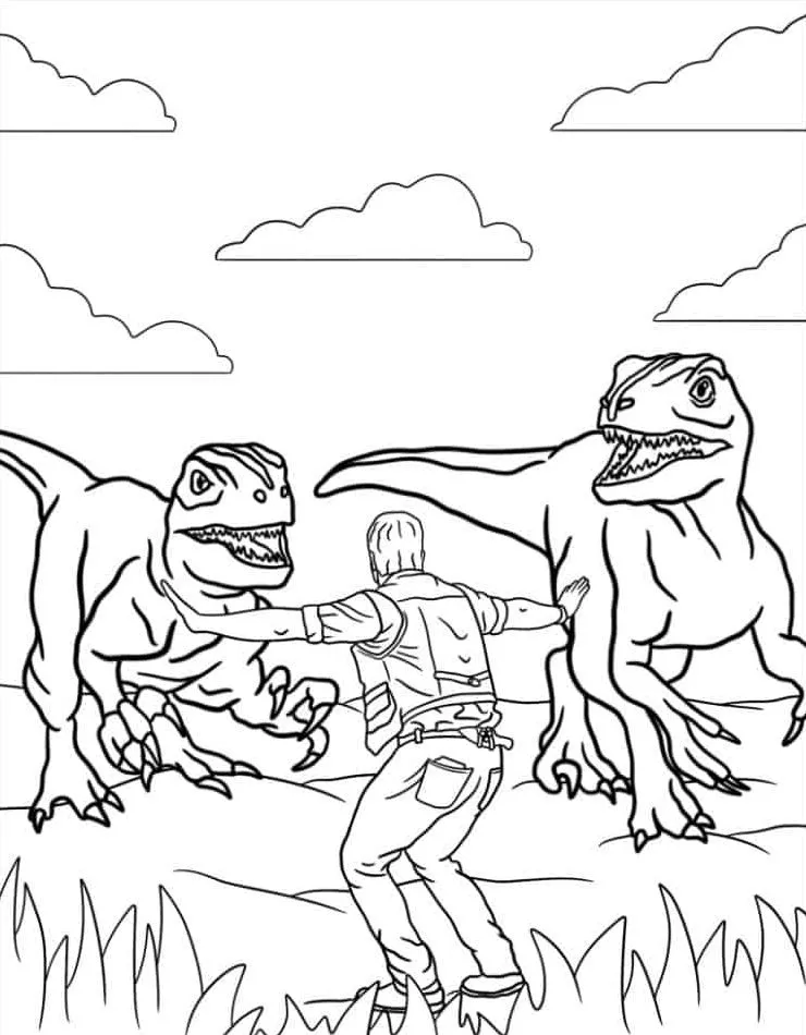 coloriage jurassic world à imprimer gratuitement pdf