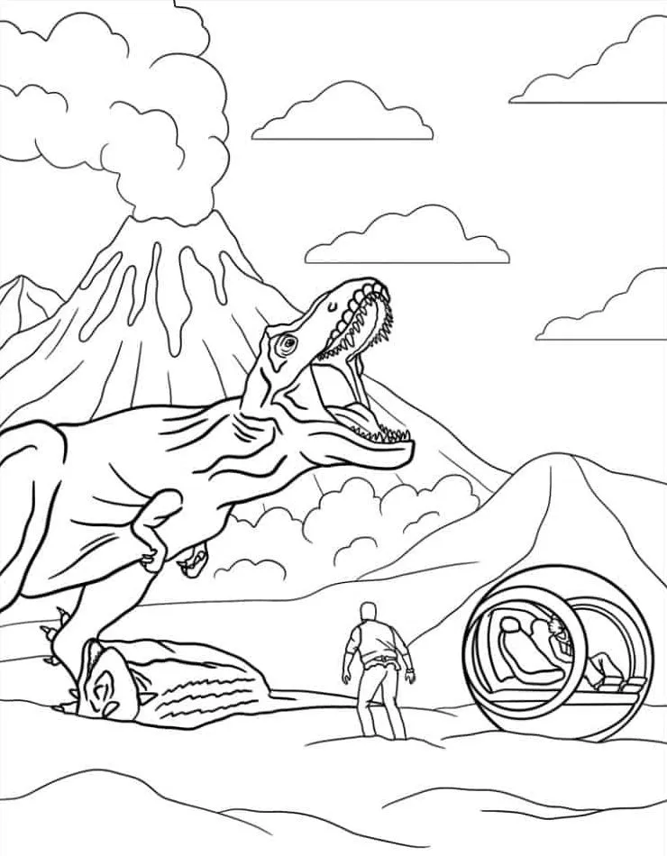 coloriage jurassic world gratuit a imprimer 1