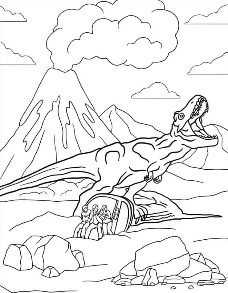 coloriage jurassic world en ligne pour enfant 1