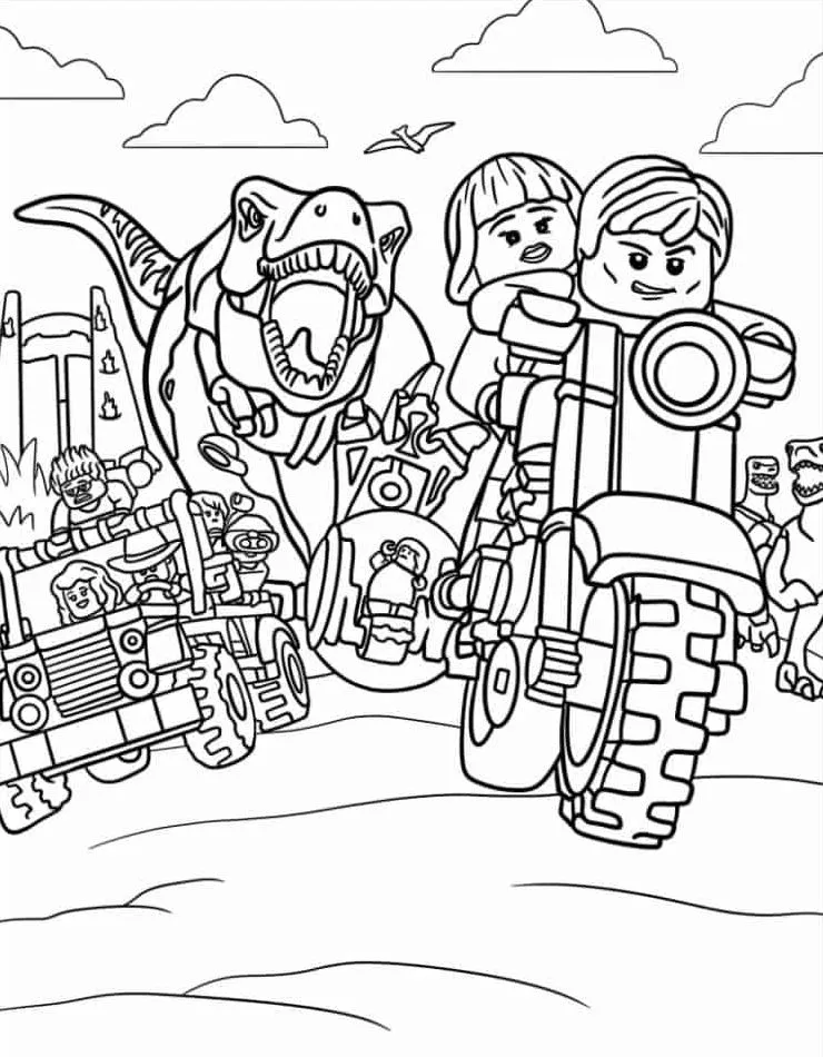 coloriage jurassic world en ligne pour enfant