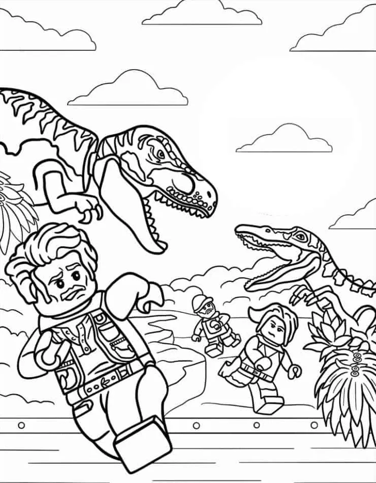 coloriage jurassic world educatif pour enfant