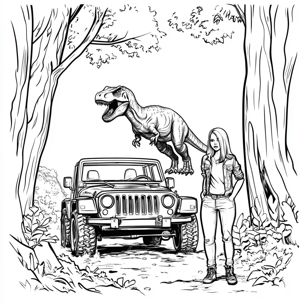 coloriage jurassic world pour primaire