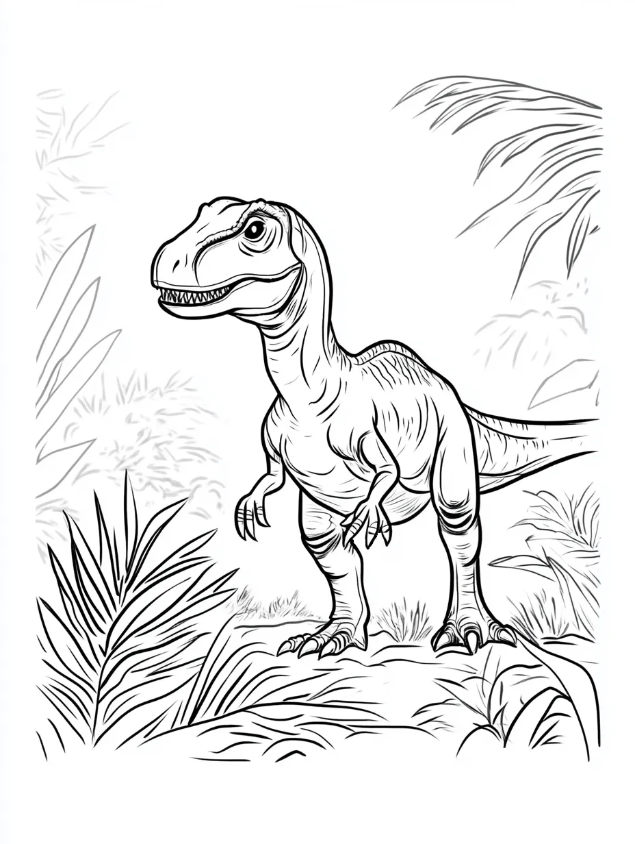 coloriage jurassic world à imprimer pour enfant de 8 ans 1