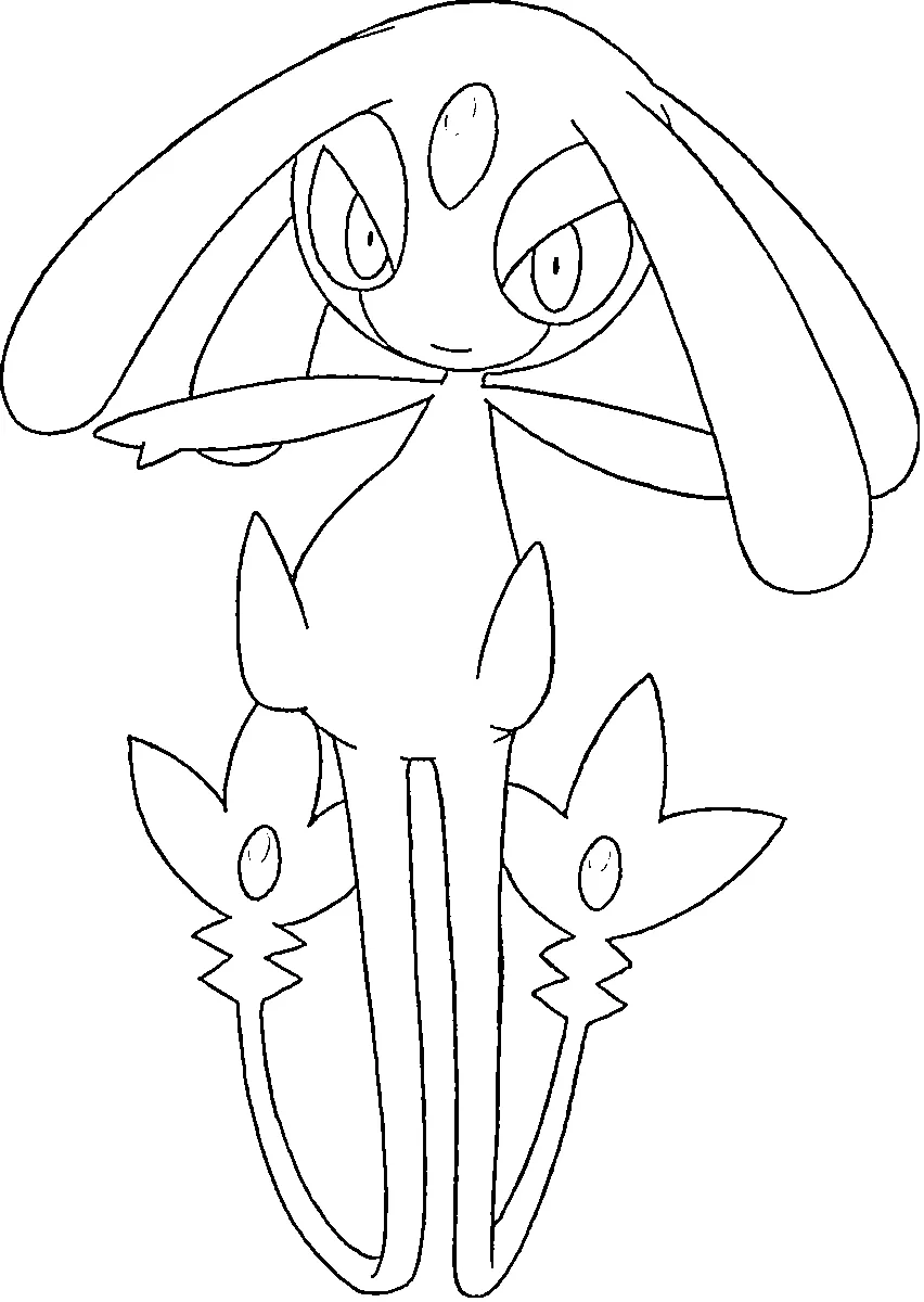 image de coloriage pokemon legendaire pour enfant