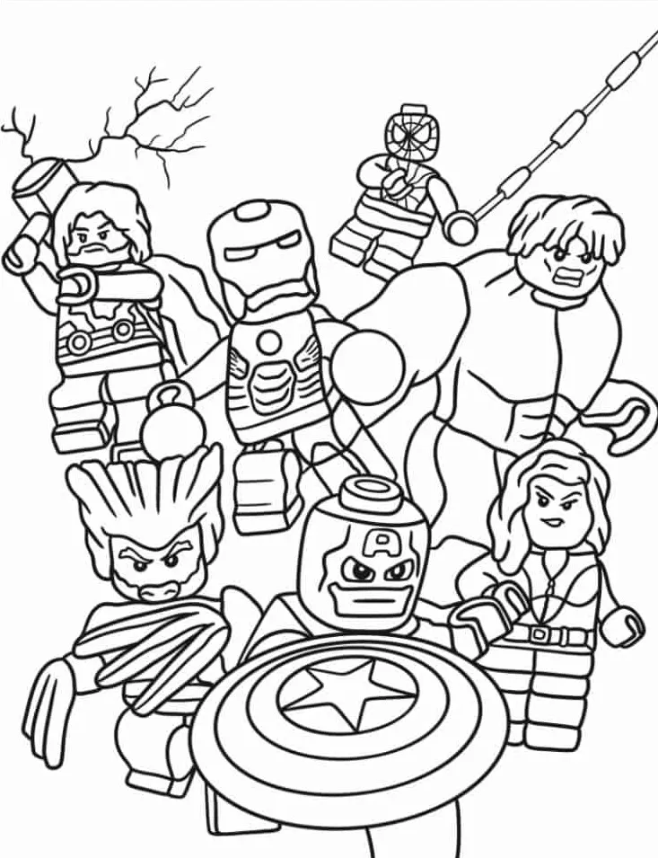 coloriage s Lego et découpage à imprimer 1