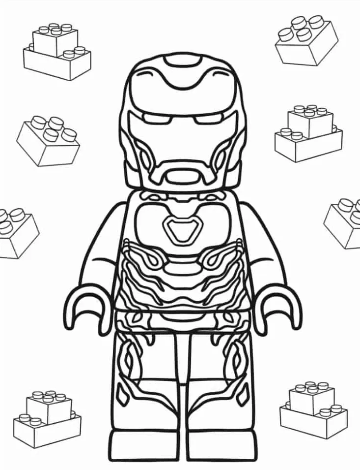 coloriage s Lego a imprimer pour enfant de 4 ans