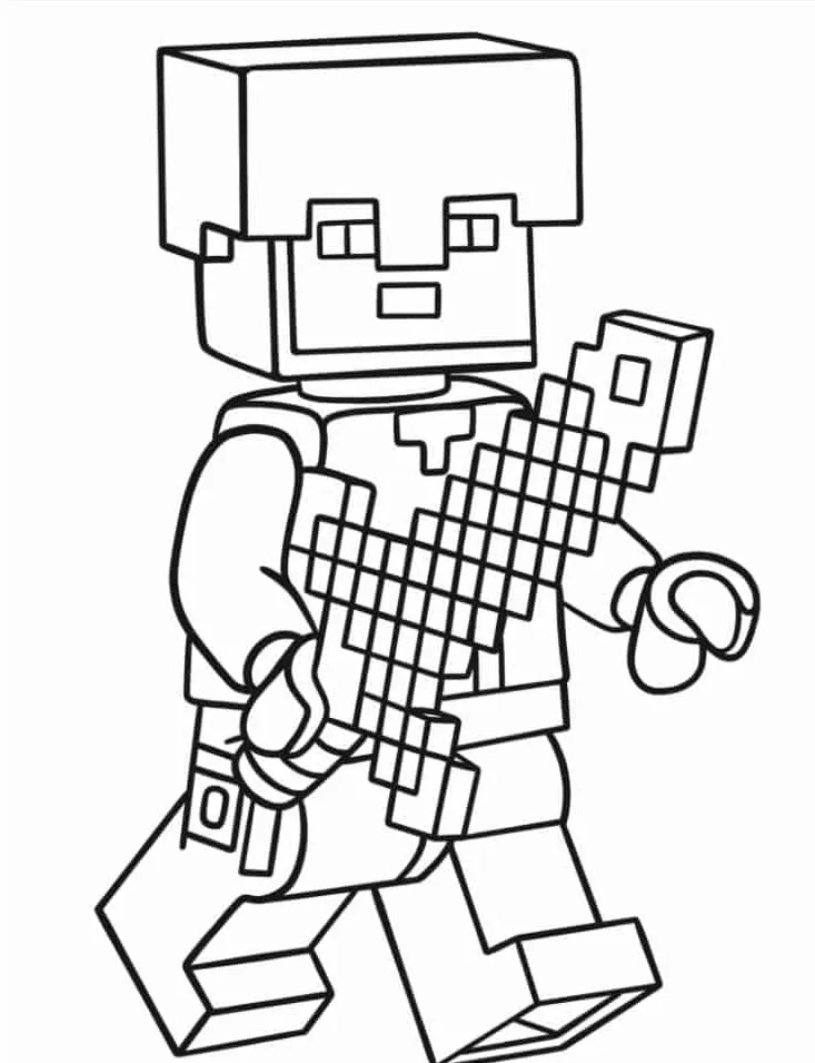 coloriage s Lego à imprimer pour enfant de 7 ans 1