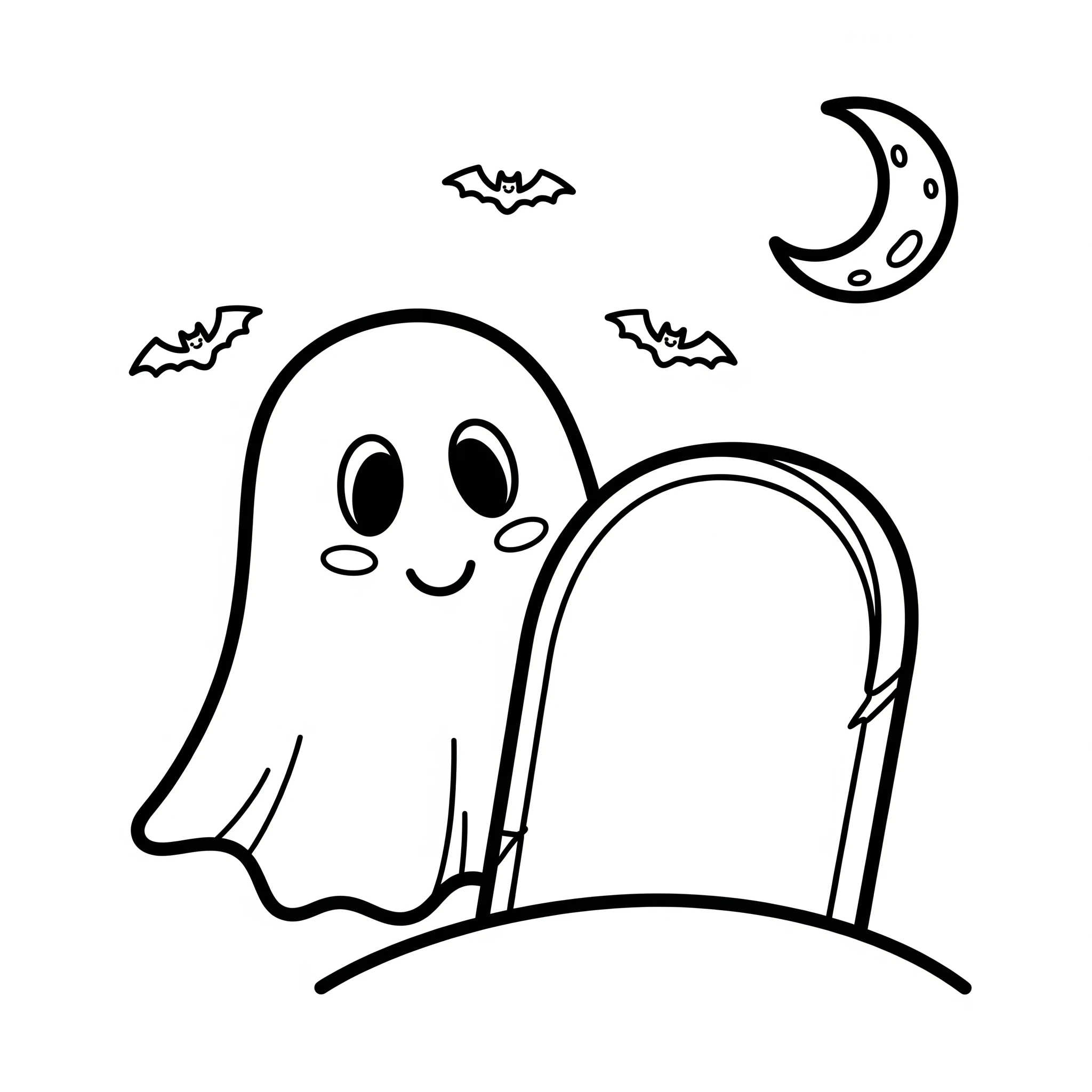 coloriage Fantôme Halloween à imprimer gratuitement