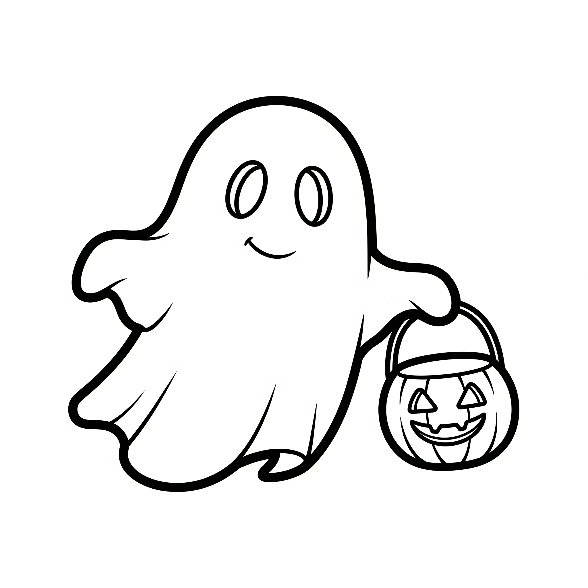 coloriage Fantôme Halloween à imprimer pour enfant de 3 ans