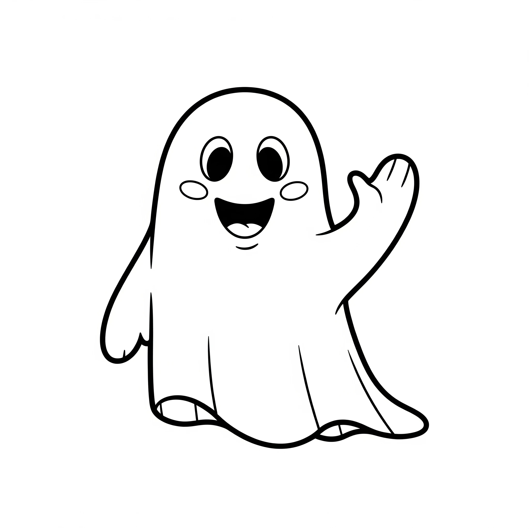 coloriage Fantôme Halloween pour enfant de 7 ans