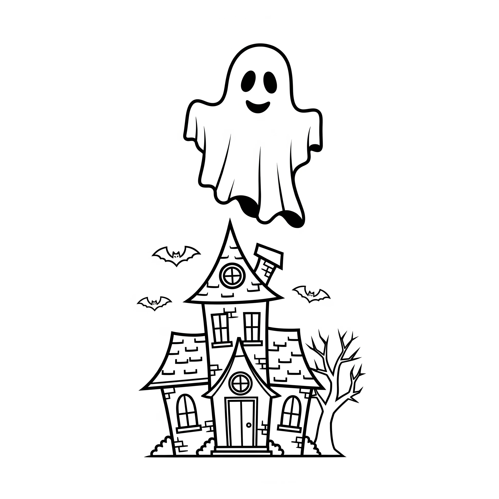 coloriage Fantôme Halloween à imprimer pour enfants