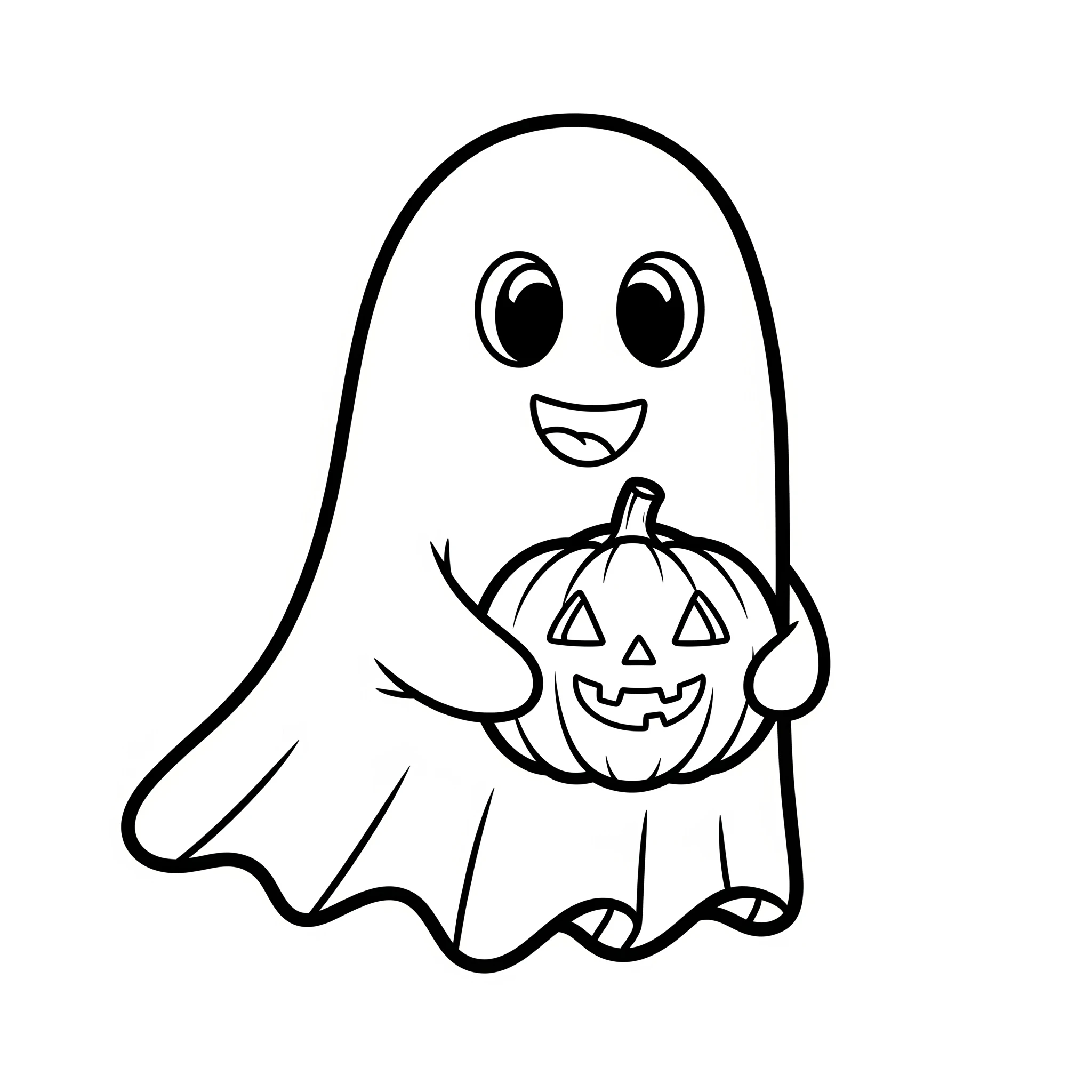 coloriage Fantôme Halloween à imprimer a4