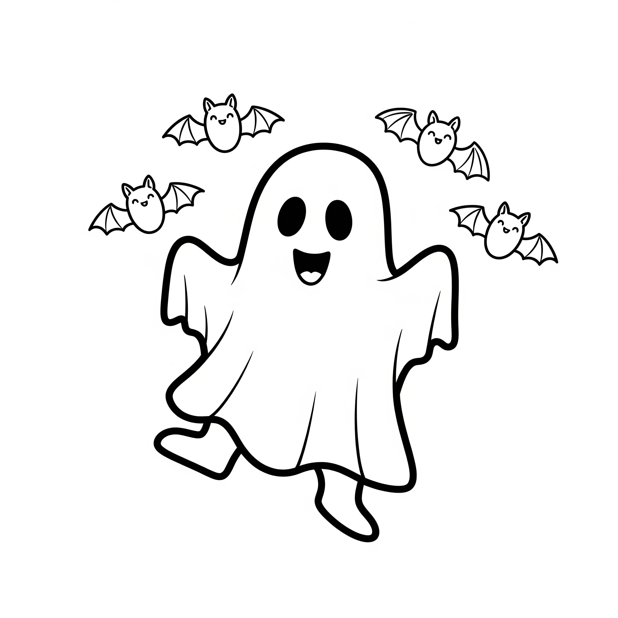 coloriage Fantôme Halloween à imprimer pour enfant de 12 ans