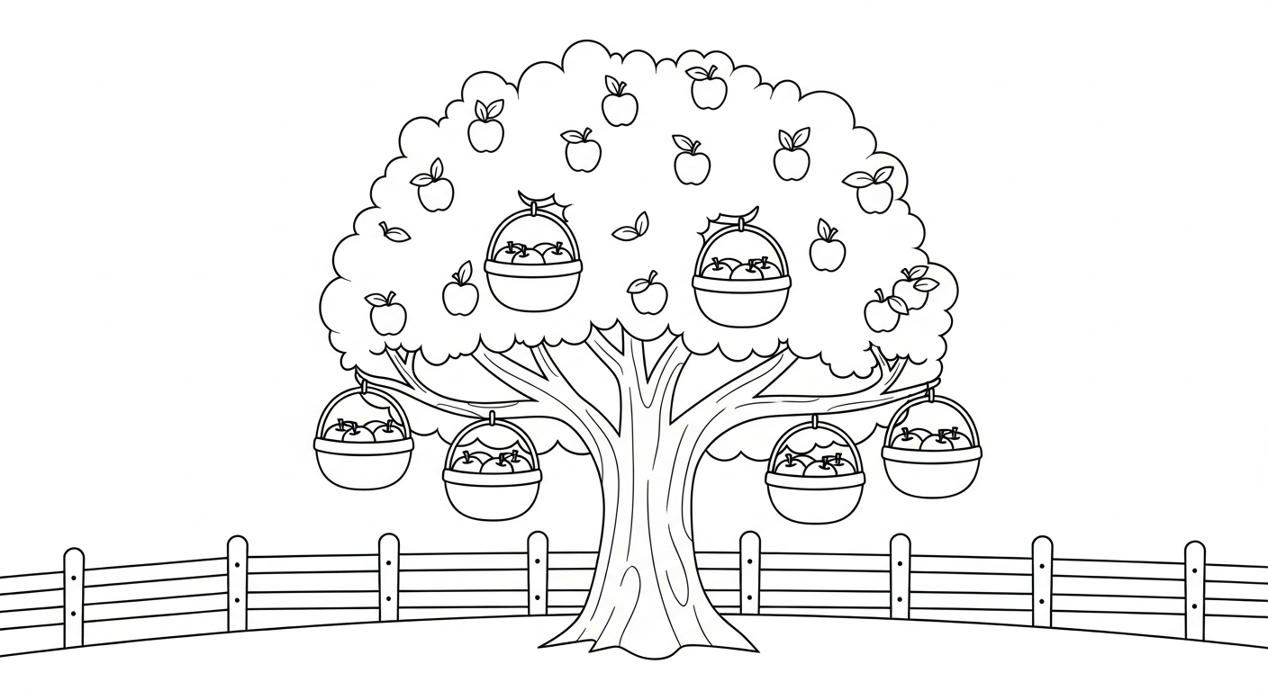 coloriage Arbre updated pour enfants a imprimer