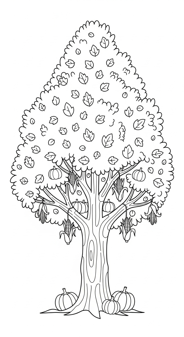 coloriage Arbre updated à imprimer pour enfants