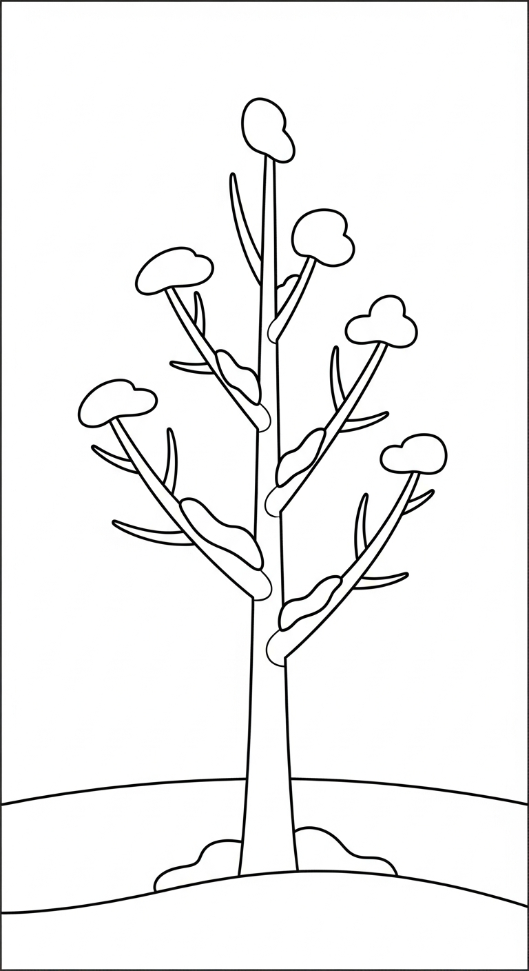 coloriage Arbre updated à imprimer pour enfant de 2 ans