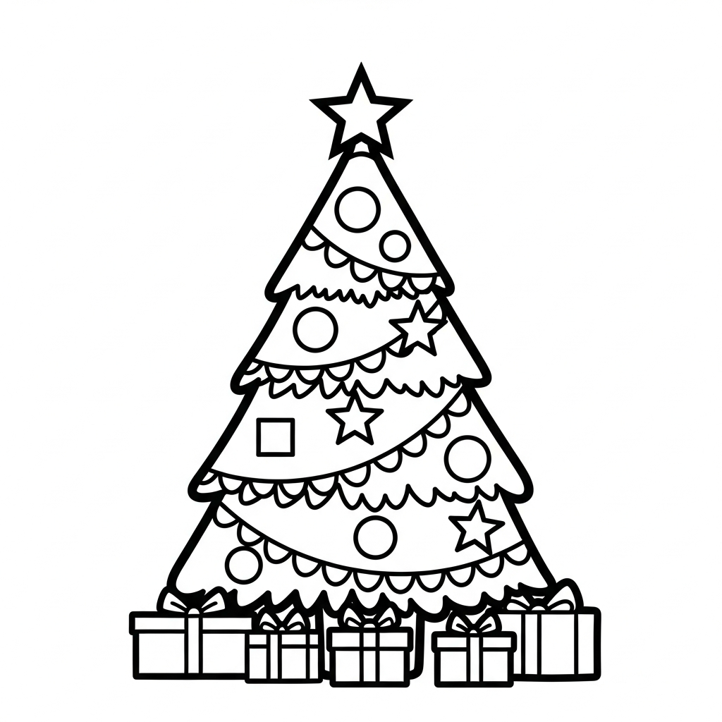 coloriage Arbre updated pour enfants à télécharger