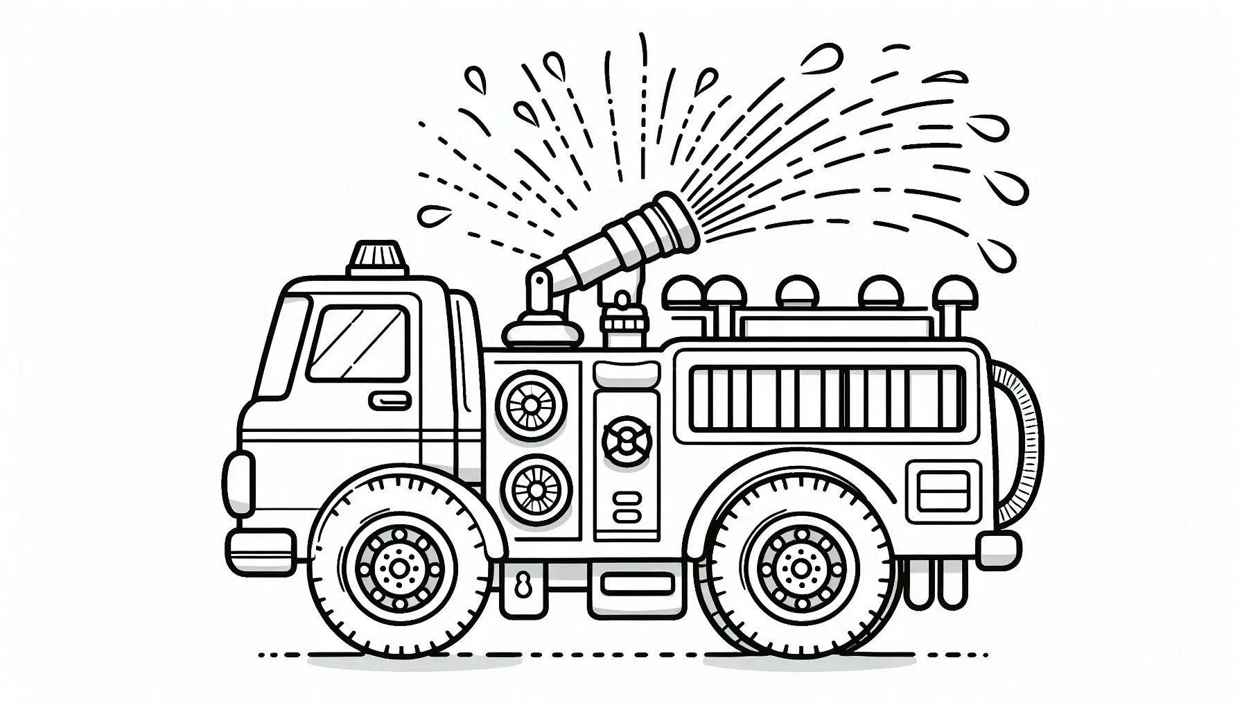 coloriage Camion de pompier a telecharger