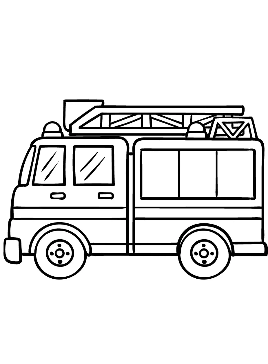 coloriage Camion de pompier et dessins