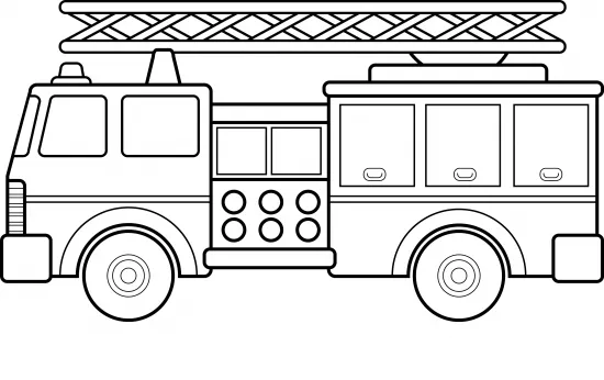 coloriage Camion de pompier d'enfant a imprimer