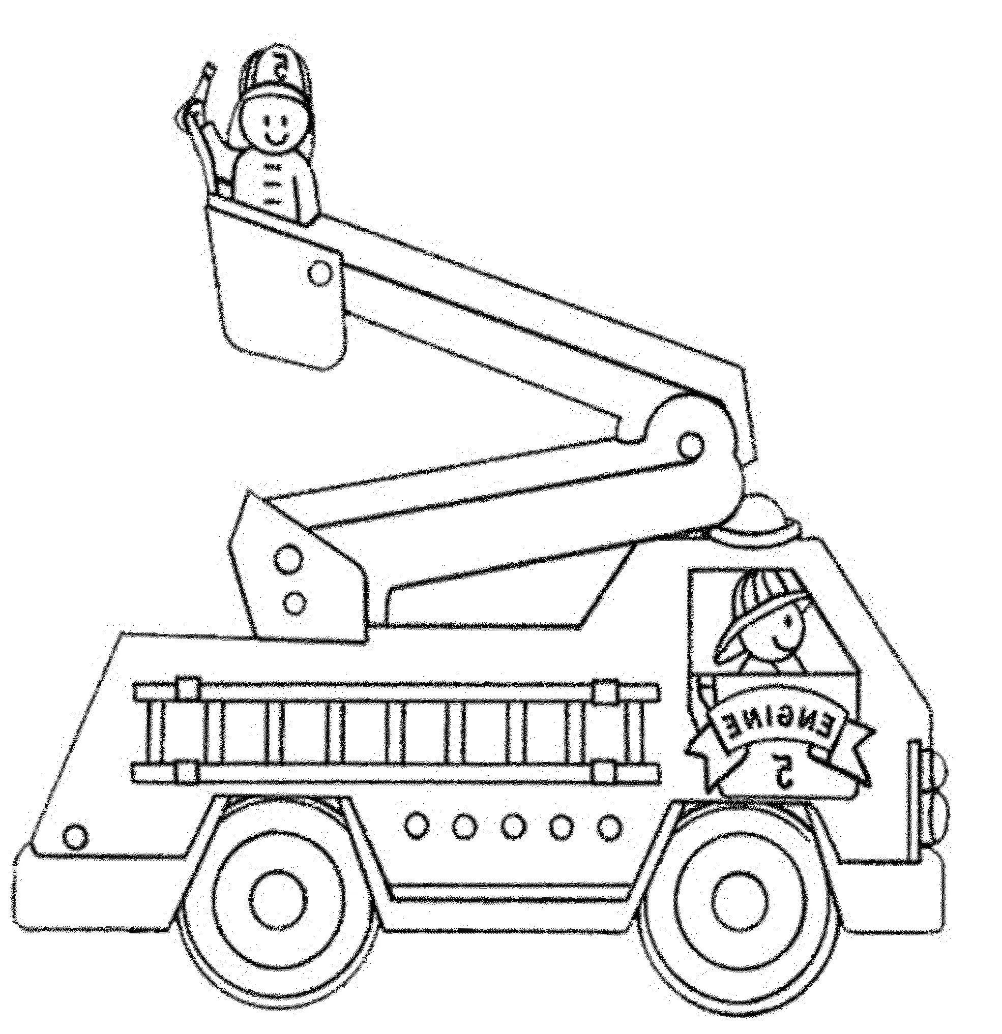 coloriage Camion de pompier à imprimer gratuitement pdf