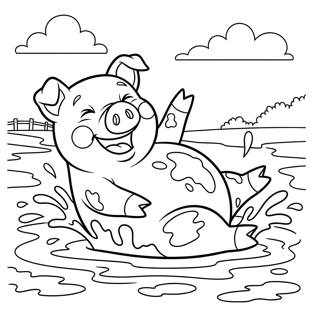 coloriage Cochon updated à imprimer pour enfant de 8 ans