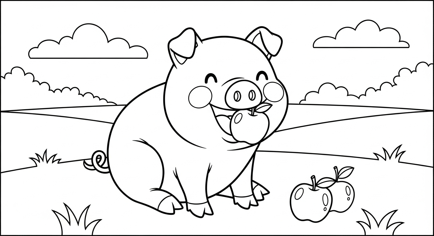 coloriage Cochon updated à imprimer pour enfant de 10 ans