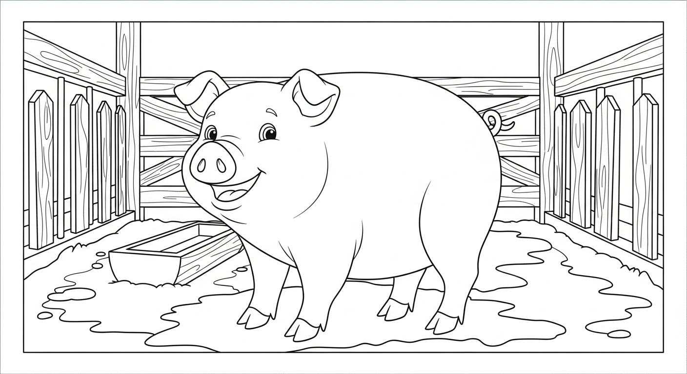 coloriage Cochon updated à imprimer gratuitement pdf 1