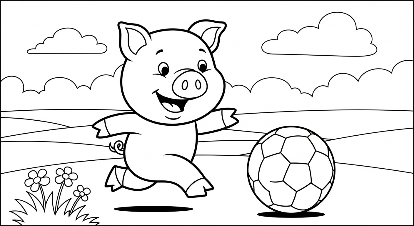 image pour coloriage Cochon updated enfant