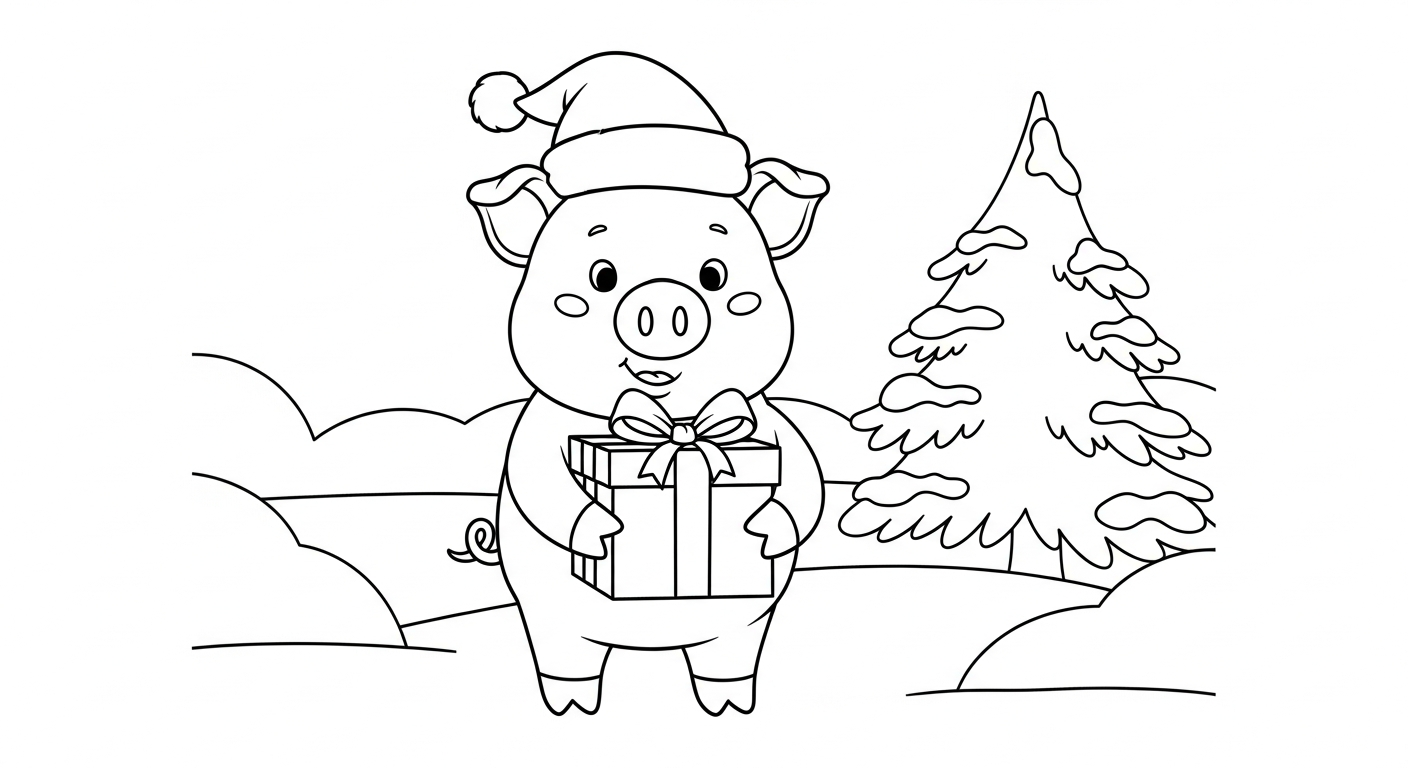 coloriage Cochon updated pour enfants à télécharger