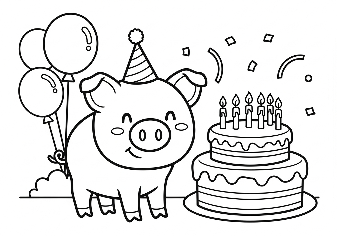 coloriage Cochon updated pour enfant de 8 ans