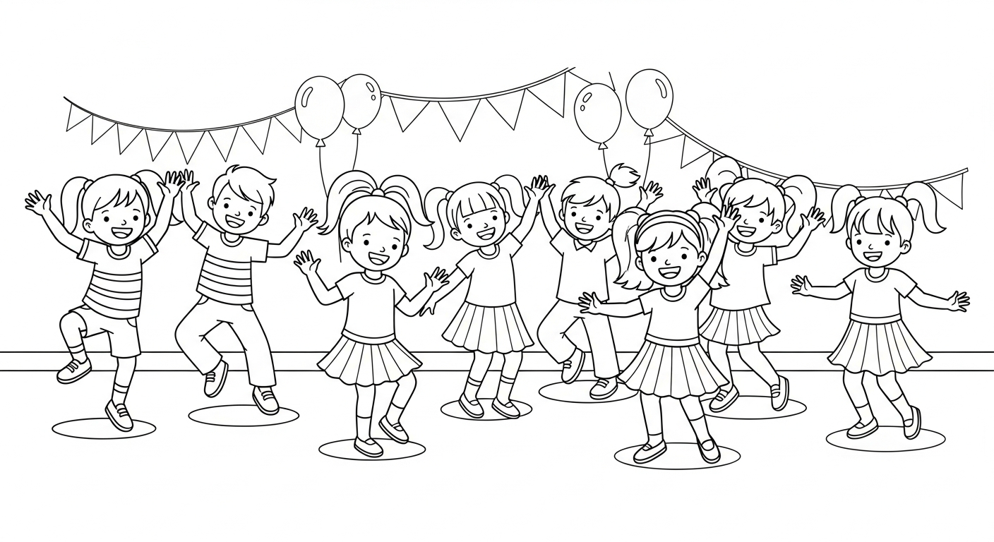 coloriage Danseuse updated pour enfant de 7 ans