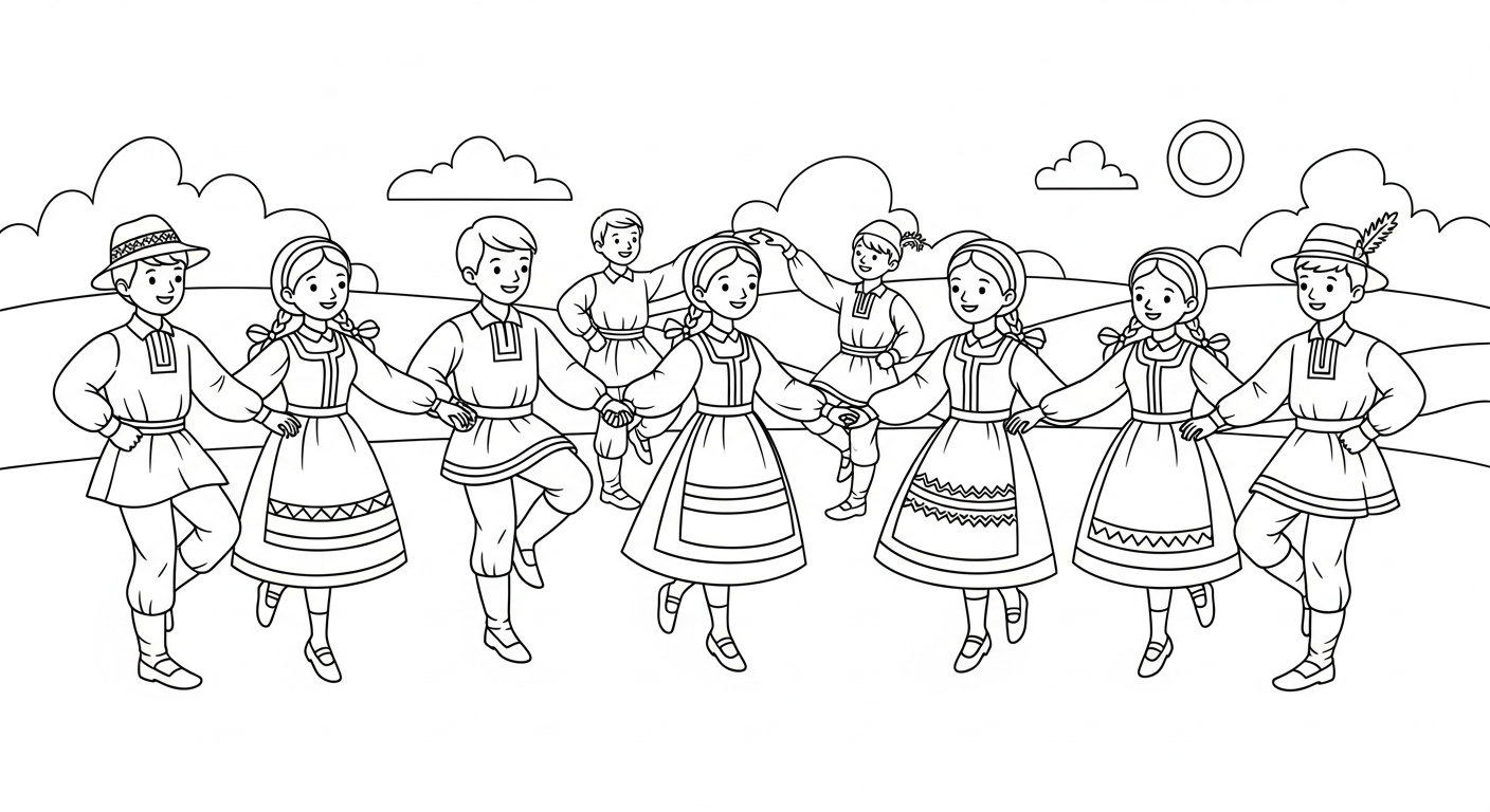 coloriage Danseuse updated a imprimer pour enfant de 4 ans