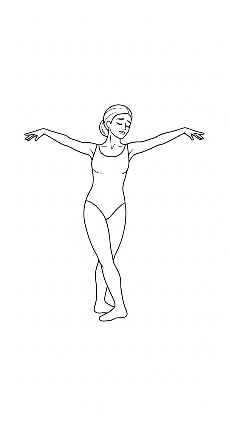 coloriage Danseuse updated à imprimer pour enfant de 7 ans