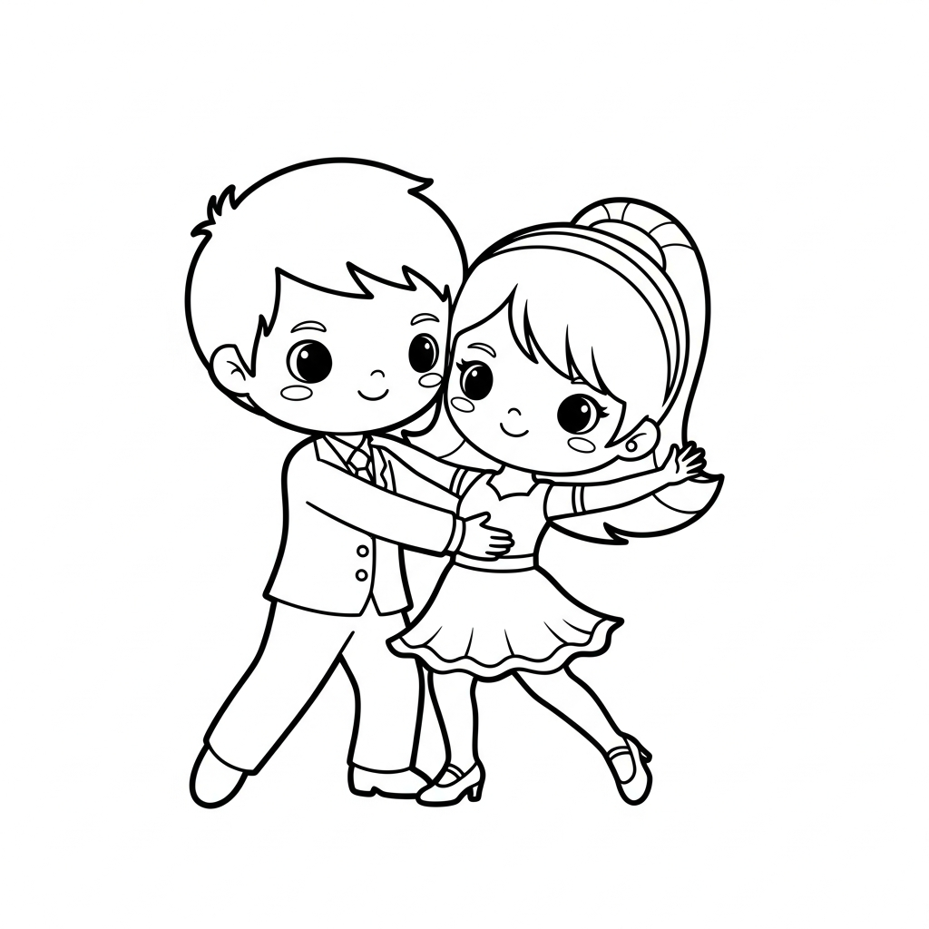 coloriage Danseuse updated pour enfants a imprimer