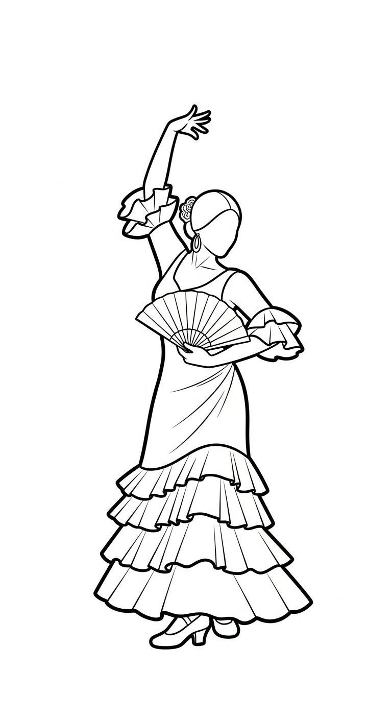 coloriage Danseuse updated à imprimer gratuit
