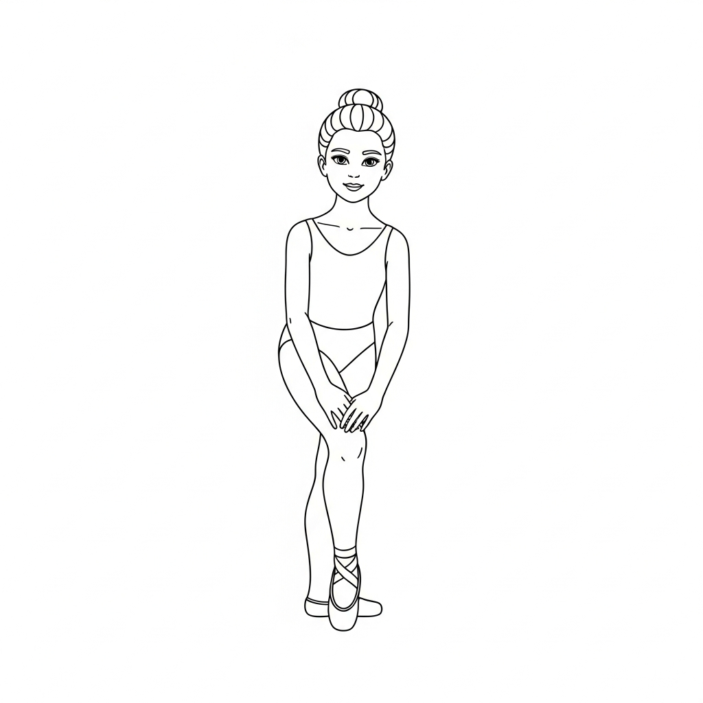 coloriage Danseuse updated pour enfant de 4 ans