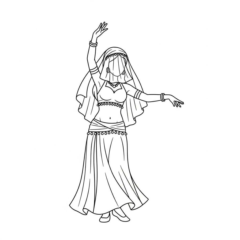 coloriage Danseuse updated pour enfants