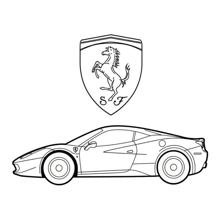 Ferrari kleurplaat
