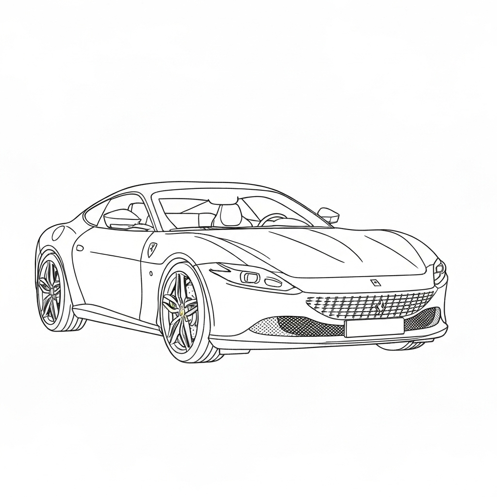 coloriage Ferrari update a dessiner en ligne