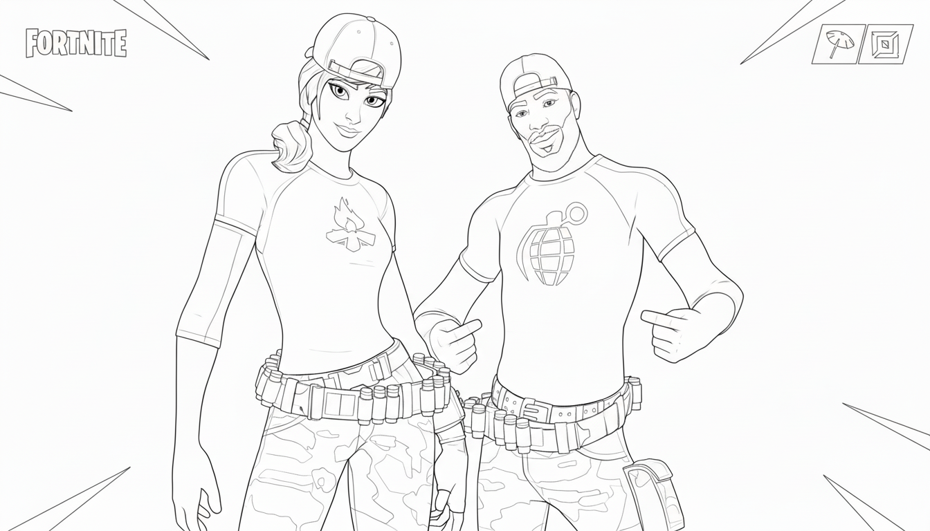 coloriage Fornite update pour enfants a imprimer gratuit