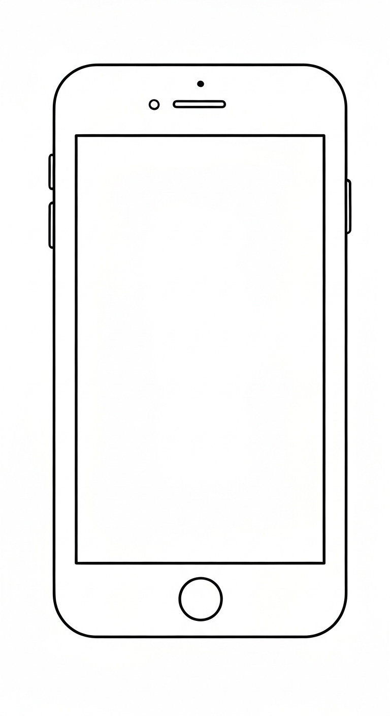 coloriage Iphone update à imprimer pour enfant de 4 ans