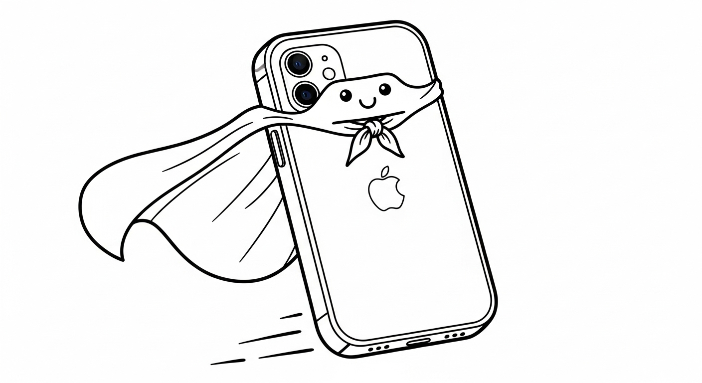 coloriage Iphone update à imprimer pour enfant de 4 ans