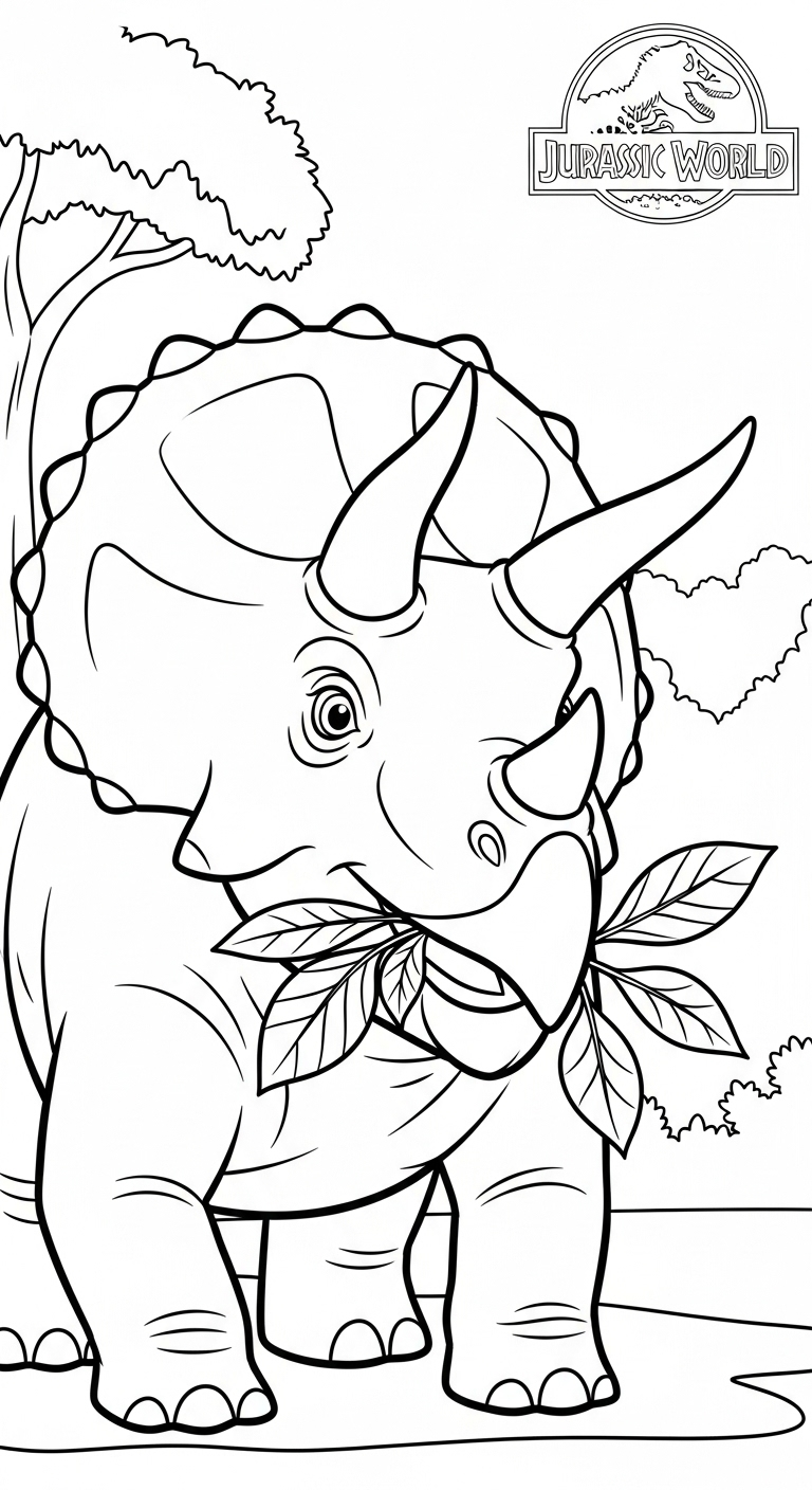 coloriage Jurassic World update gratuit pour enfants
