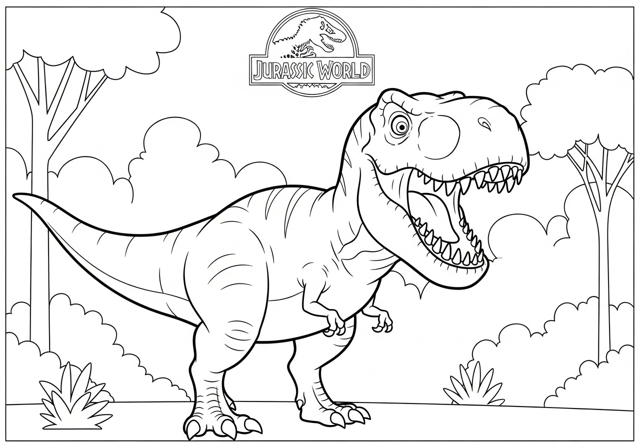 coloriage Jurassic World update et decoupage