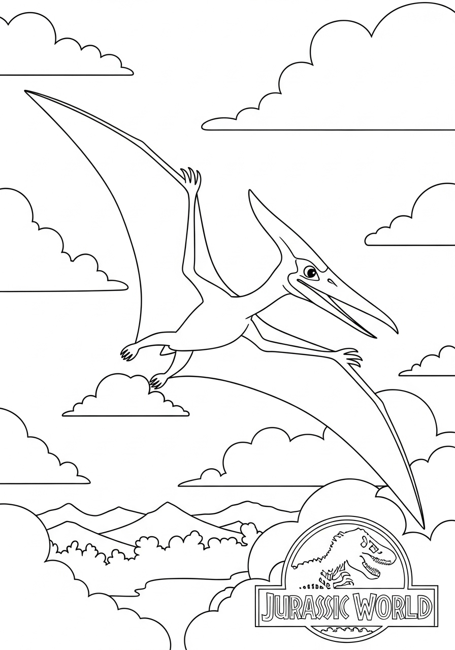 coloriage Jurassic World update pour enfant de 2 ans