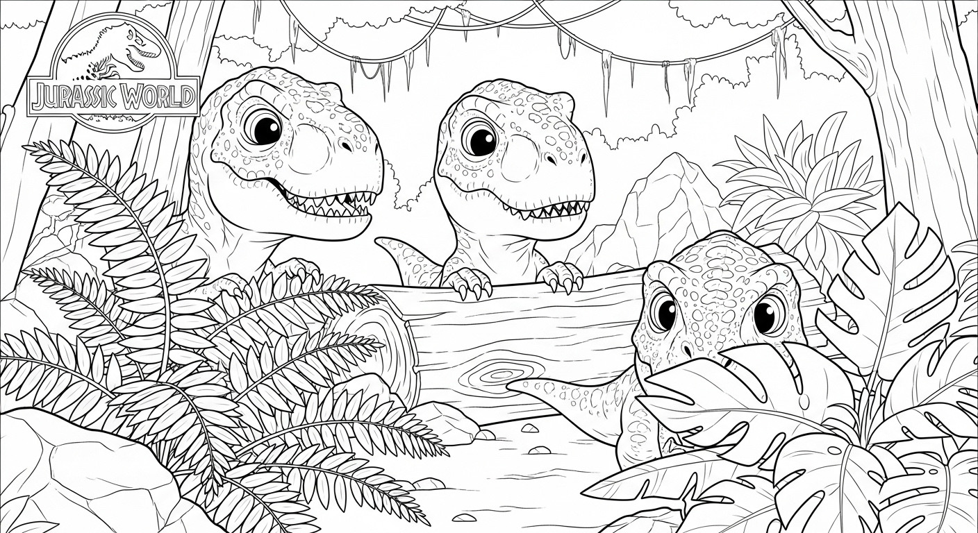 coloriage Jurassic World update a dessiner en ligne