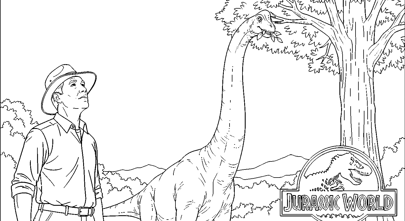 coloriage Jurassic World update à imprimer pdf gratuit
