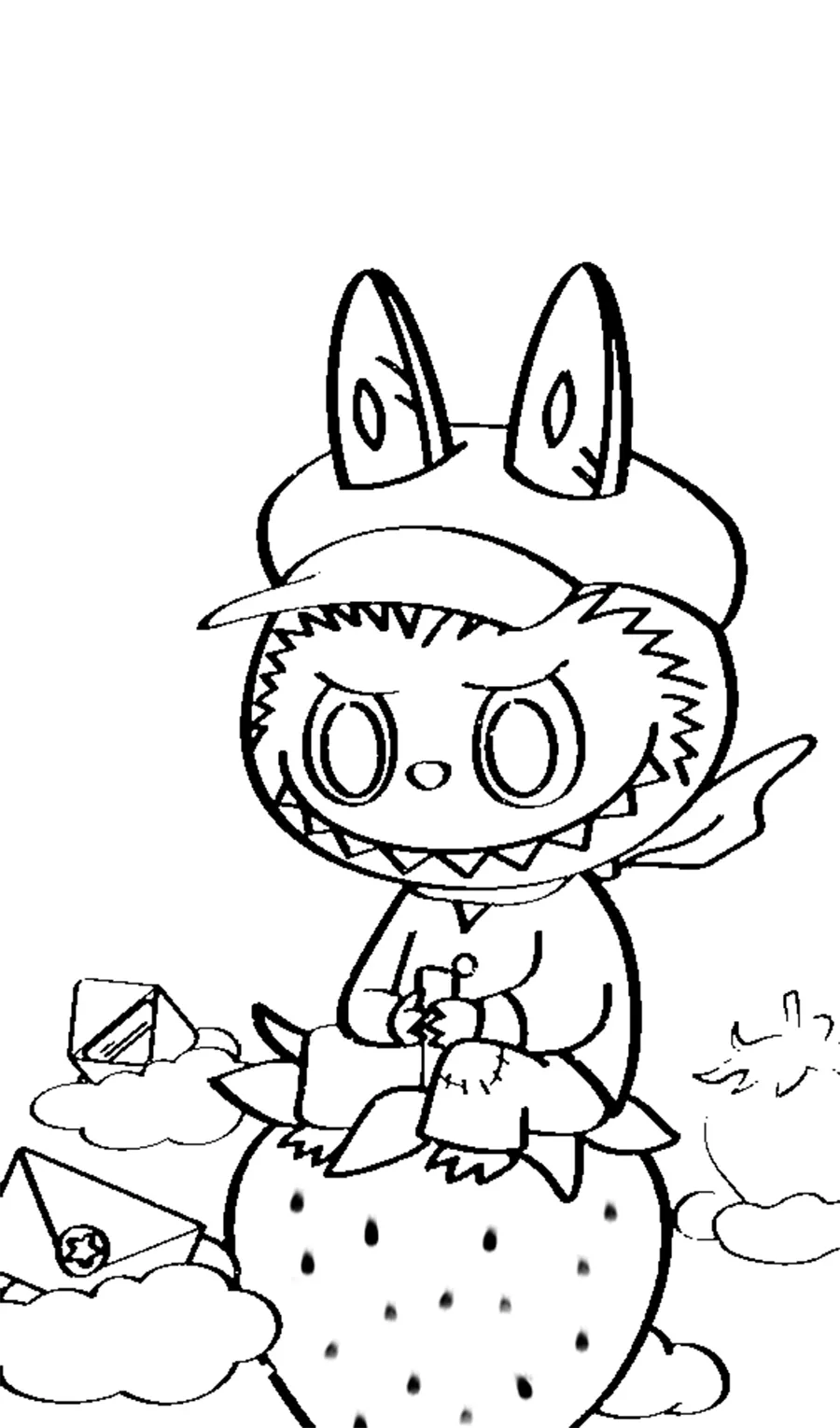 imprimer coloriage Labubu pour enfant